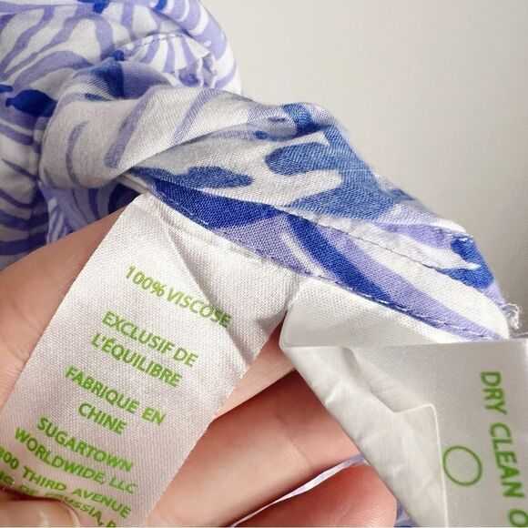 Lilly Pulitzer Sydney Caftan Top Lilly's Lilac House of Nemo Size XXS XS - Picture 5 of 6